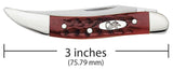 Case 00792 Small Texas Toothpick 3" Pocket Worn Old Red Corn Cob Jig USA Made Slip Joint Knife 610096 SS