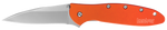 Kershaw 1660OR 1660 Leek SpeedSafe Assisted Opening Flipper Knife Orange Aluminum Ken Onion EDC USA