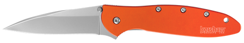 Kershaw 1660OR 1660 Leek SpeedSafe Assisted Opening Flipper Knife Orange Aluminum Ken Onion EDC USA