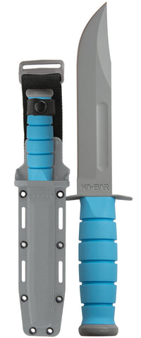Ka-Bar Knife 1313SF USSF Space-Bar Full Sized Fixed Blade Blue Kraton G Hard Sheath 1095 Plain Blade USA