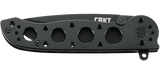 Columbia River CRKT M16-02KS Kit Carson Flipper Knife Frame Lock Black Tanto Blade Stainless Handle
