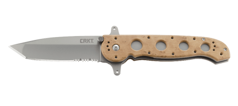 Columbia River CRKT M16-14ZSF Carson Special Forces Flipper Knife Tan GFN Handle Tanto 3-Point Serrations