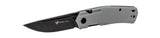 Steel Will F71-28 Fjord Flipper Knife Gray G10 Black Stonewashed D2 Pocket Clip Liner Lock